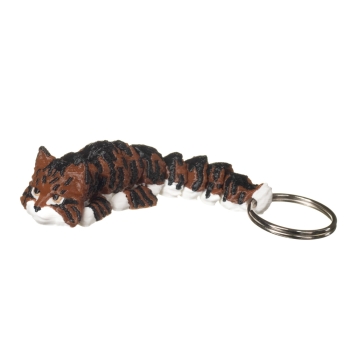 Kot maine coon ciemnobrązowy brelok 3D do kluczy